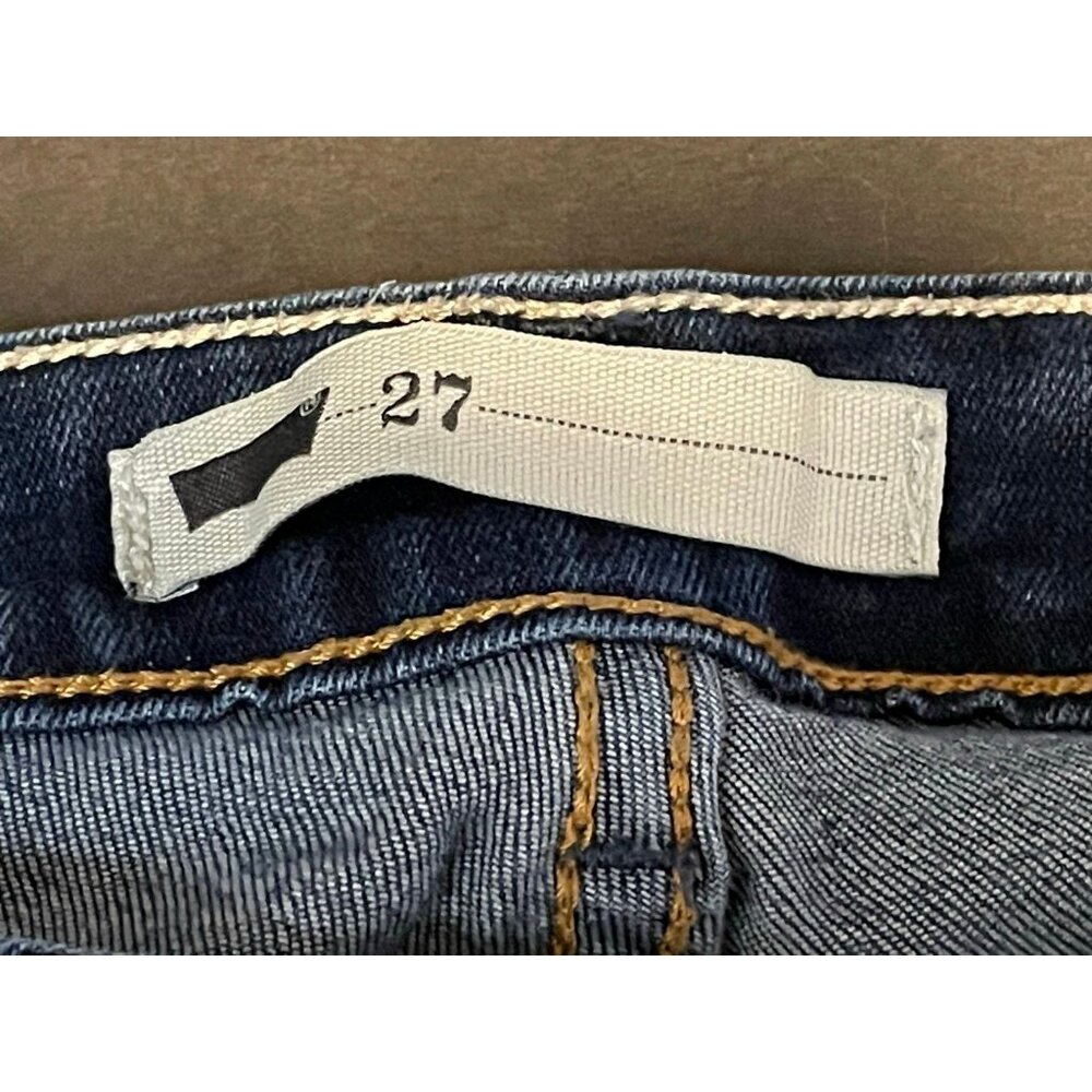 Levi's jeans womens 27 low rise skinny stretch 25 x 30 denim blue - Picture 10 of 12